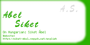 abel siket business card